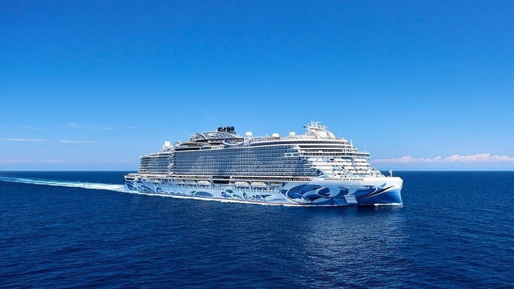 Cruise ship on the ocean